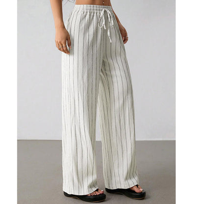 ⏰🔥 ¡OFERTA 50% OFF! 👖✨ Pantalones de Pierna Ancha a Rayas para Mujer – Frescos, Cómodos y con Cintura Ajustable