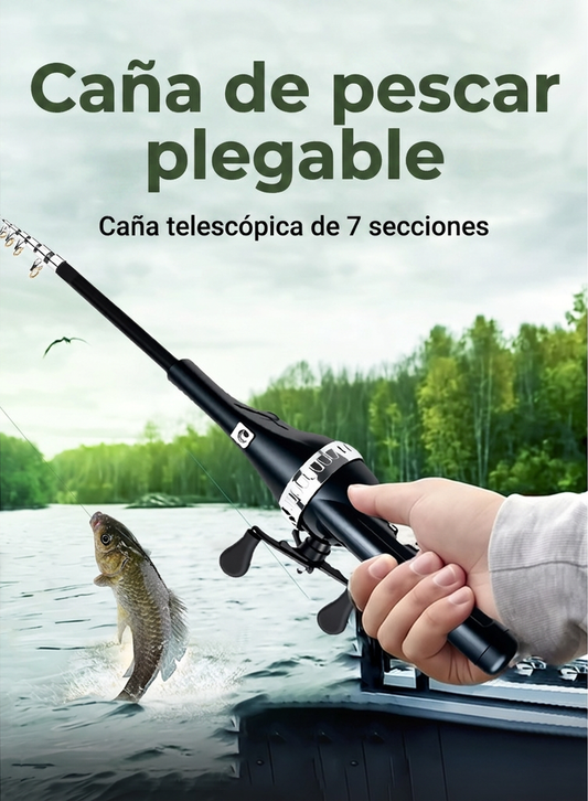⏰🔥 ¡50% DE DESCUENTO POR TIEMPO LIMITADO! 🎣 Caña de Pescar Plegable – Ligera, Duradera y Lista para la Aventura ✨🌊