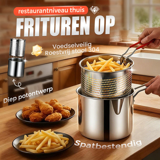 ⏰🔥 ¡OFERTA 50% OFF! 🍟✨ Freidora Profesional de Acero Inoxidable 304 – Cocina Frituras Crujientes como en Restaurante en Casa 👨‍🍳🔥