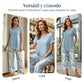 ⏰🔥 ¡50% DE DESCUENTO POR TIEMPO LIMITADO! 💙 Conjunto Casual de Mujer – Túnica en Capas y Pantalones Anchos para Máxima Comodidad ✨👖