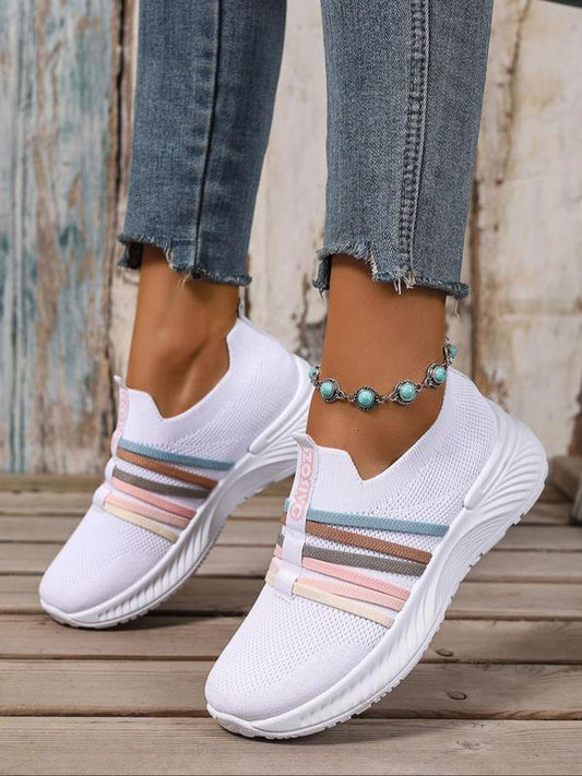 ⏰🔥 ¡50% DE DESCUENTO POR TIEMPO LIMITADO! 🌸 Zapatillas Deportivas de Malla para Mujer – Transpirables, Sin Cordones y Súper Cómodas 🦋✨