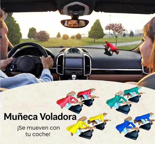 🧹✨ Adorno de Escoba Mágica para Tablero de Auto – Agrega un Toque Divertido y Único a tu Coche 🚗💫