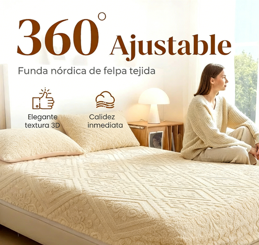 🛏️✨ Sábana Bajera Ajustable de Punto de Felpa Elástica 360° – Suave, Ajuste Perfecto y Siempre en Su Lugar 🌙💤