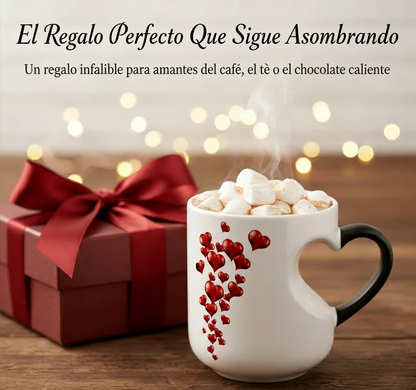 ⏰🔥 ¡50% DE DESCUENTO POR TIEMPO LIMITADO! ☕ Taza de Cerámica que Cambia de Color – Asa en Forma de Corazón para Momentos Mágicos 💖✨