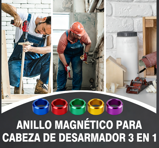 🛠️✨ Anillo Magnético con Cabezal de Destornillador 3 en 1 – Herramienta Innovadora para Fácil Acceso y Mayor Eficiencia en tus Proyectos 🔩💥