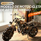 🏍️✨ Modelo de Motocicleta de Hierro Artesanal – Decoración Única y Detalles Impresionantes para los Amantes de las Motos 🛠️💥