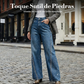 👖 Vaqueros de Pierna Ancha con Pedrería para Mujer – Estilo Único y Elegante para Cada Ocasión ✨💎