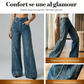👖 Vaqueros de Pierna Ancha con Pedrería para Mujer – Estilo Único y Elegante para Cada Ocasión ✨💎