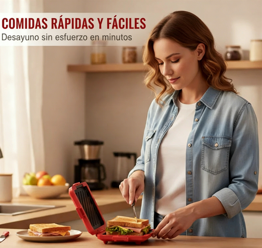 🔥 Placa para Sandwich en Microondas – Silicona Antideslizante y Antiadherente para Preparaciones Rápidas y Deliciosas 🥪✨