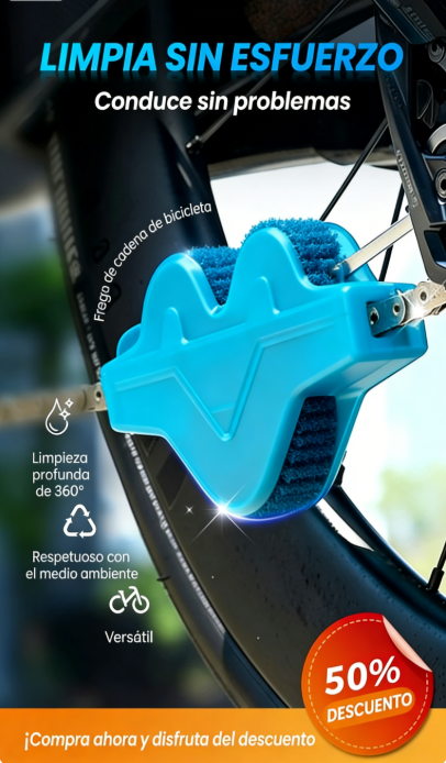 🚴‍♂️ Limpiador de Cadenas de Bicicleta – Elimina Grasa Incrustada, Limpia los Eslabones Internos y Diseño Ergonómico Fácil de Usar 🧽✨