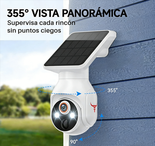 🏠 Cámara Solar Inalámbrica 355° – Vigilancia Completa, Seguridad y Comodidad para tu Hogar 📹✨🔭