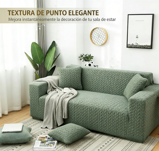 🛋️ Funda Elástica de Sofá de Punto Jacquard – Ajuste Perfecto y Protección Elegante para tu Mueble ✨💖