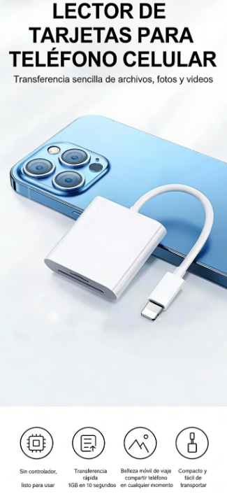 🔌 Lector para Android con Adaptador USB-C Doble – Carga Rápida y Transferencia de Datos Eficiente ⚡📱