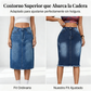👗 Falda vaquera de talle alto con bajo deshilachado para mujer: moderna, cómoda y con un estilo desenfadado ✨💖