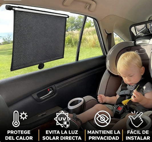 ☀️ Parasol Retráctil para Ventanas de Coche y Habitación – Protección Solar Fácil y Eficaz ✨🚗🏠