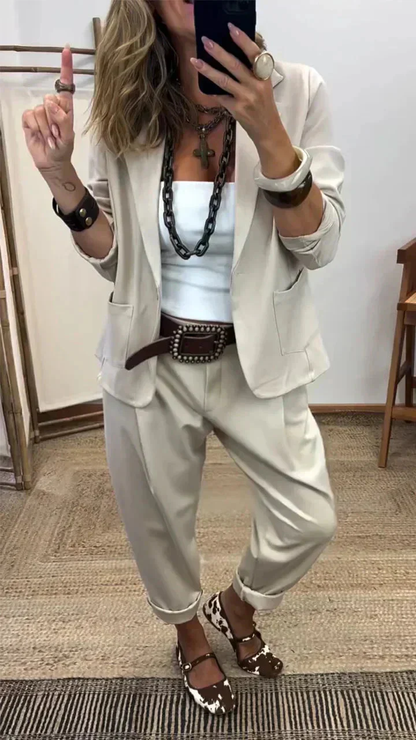 🧥👖 Conjunto de 2 Piezas para Mujer – Blazer y Pantalón, Elegancia y Estilo Profesional ✨💼