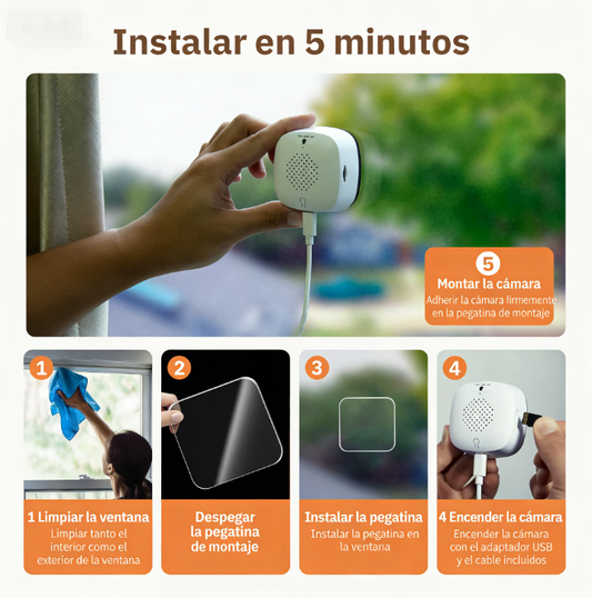 🎥 Cámara de Seguridad Magnética – Imagen Nítida, Visión Nocturna en Color, Grabación 24/7 y Alertas Inteligentes 🚨🔒