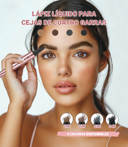 ✏️ Lápiz de Cejas 3D Microblading – Punta de 4 Púas, Resistente al Agua y Efecto Pelo Natural ✨💖