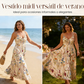 👗 Vestido Midi de Tirantes Finos para Mujer – Estampado Floral, Talla Grande, Corte en Línea A, Elegante y Fresco 🌸🏖️💃