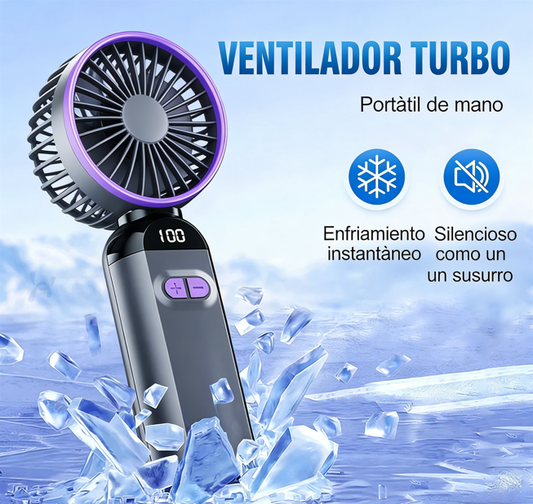 ⏰ ¡Oferta por Tiempo Limitado 50% OFF! 🔥🔥 Ventilador Turbo Portátil de Mano – Frescura Instantánea en Cualquier Lugar 💨✨🖐️