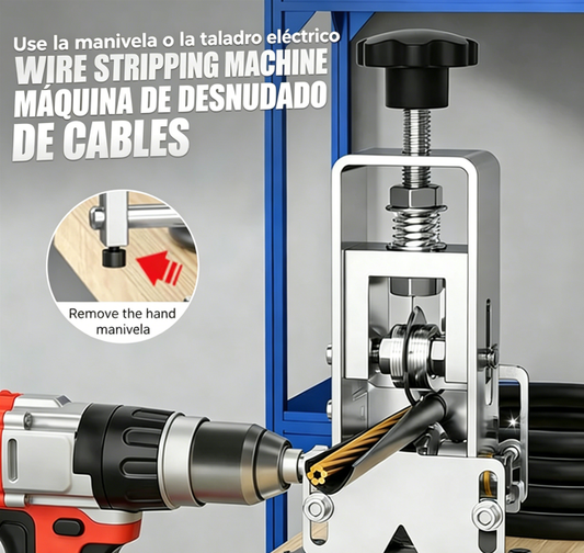 ⏰ ¡Oferta Limitada 50% OFF! ⚙️ Máquina Pelacables Automática 1–25 mm – Cuchillas Ajustables y Alta Eficiencia 🔌🛠️
