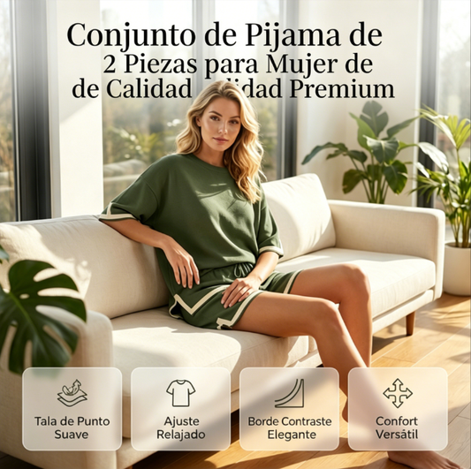 ⏰🔥 ¡Oferta Especial 50% OFF! 👗 Conjunto de Dos Piezas Elástico – Comodidad y Estilo para Mujeres de Talla Grande ✨💖
