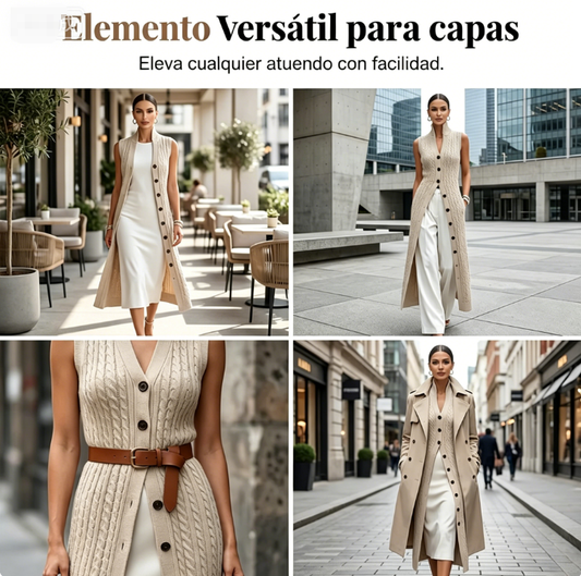 ⏰🔥 ¡Oferta Especial 50% OFF! 🧶 Cárdigan Largo de Punto – Elegancia y Calidez para Cada Ocasión ✨💖