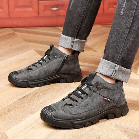 【Winter Gift🎁】Men's Faux Wool Lining Leather Sneaker