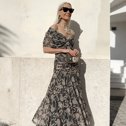 🌸 Vestido con Escote en V y Estampado Floral para Mujer – Ligero, Elegante y Perfecto para el Verano ✨👗
