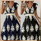 ⏰ ¡Oferta Limitada 50% OFF! 👗 Vestido Maxi Fluido con Estampado Barroco y Escote en V para Mujer – Elegancia y Comodidad Todo el Día 🏖️✨