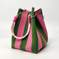 🏆👜 Oferta por Tiempo Limitado: 50% DESCUENTO 🌴 Bolso Cubo de Punto Boho a Rayas para Mujer – Bolso de Hombro Artesanal para Playa y Verano