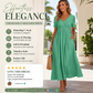 👗✨ Vestido V Holgado Manga Corta – Corte Suelto, Cuello Favorecedor y Elegancia Atemporal 🌿💫