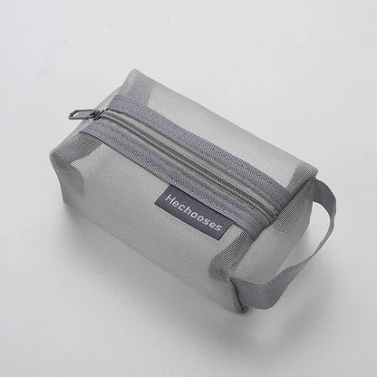 Bolsa de almacenamiento portátil de malla cuadrada