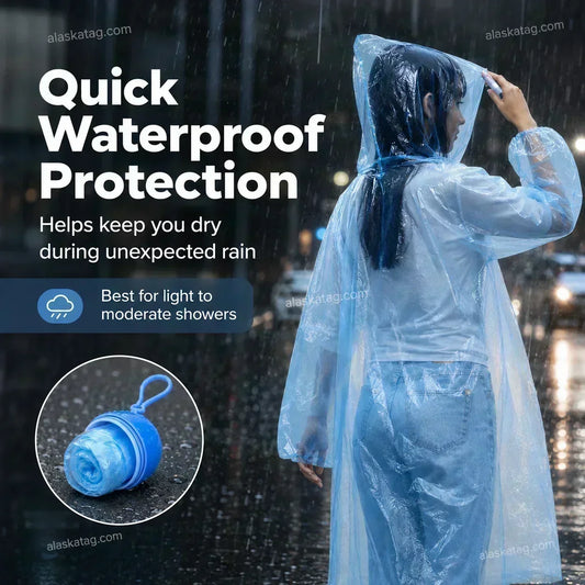 ⏰🔥 ¡OFERTA 50% OFF! 🌧️🧥 Impermeable Portátil Compacto – Protección contra la Lluvia Siempre a Mano, Sin Ocupar Espacio ☔✨