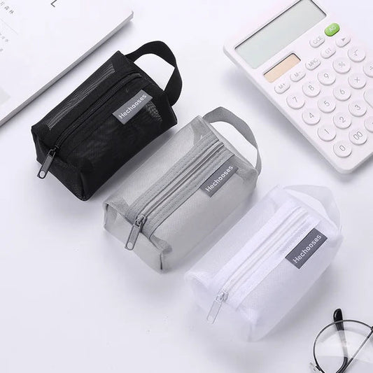 Bolsa de almacenamiento portátil de malla cuadrada