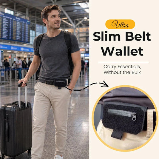 ⏰🔥 ¡50% DE DESCUENTO POR TIEMPO LIMITADO! 💳 Cartera de Cinturón Fina – Seguridad y Comodidad sin Volumen ✨🌟