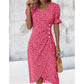 🌸 Vestido Casual de Vacaciones para Mujer – Cuello en V y Dobladillo Irregular Floral, Comodidad y Estilo para Todo el Día ✨👗