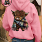 ⏰🔥 ¡OFERTA 50% OFF! 🐮🧸 Sudadera con Capucha de Vaca Highland para Mujer – Forro Polar Suave, Diseño Adorable y Máxima Comodidad ✨