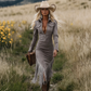 ⏰🔥 ¡OFERTA 50% OFF! 👗🤎 Vestido Midi Retro para Mujer con Flecos y Cremallera – Estilo Western, Silueta Favorecedora y Look Atrevido