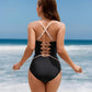 👙✨ Traje de Baño con Control de Barriga y Bloques de Color – Estilo Elegante y Comodidad para Sentirte Segura al Sol 🌞💖