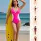 👙✨ Traje de Baño con Control de Barriga y Bloques de Color – Estilo Elegante y Comodidad para Sentirte Segura al Sol 🌞💖