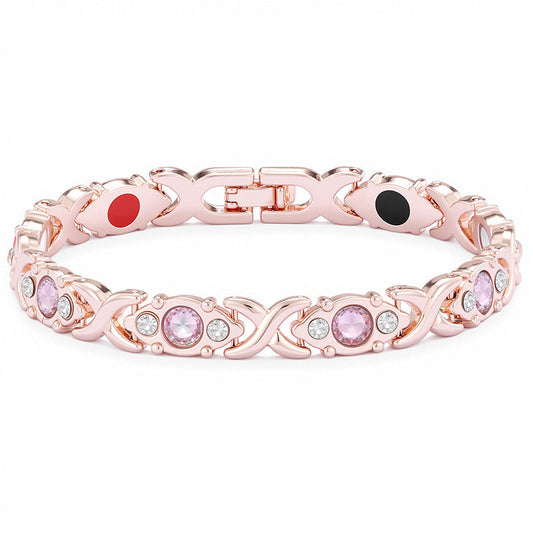 💝🔥 ¡OFERTA 50% OFF + 2X1! Pulsera Magnética de Cadena para Mujer – Elegante, Brillante y Perfecta para Regalar ✨