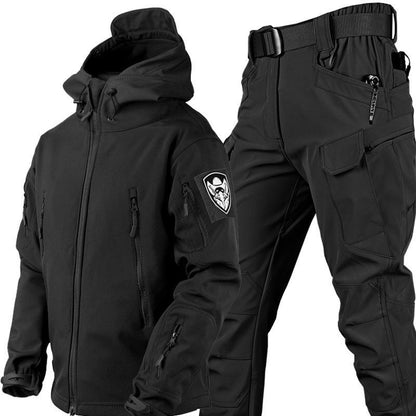 🧥❄️ Conjunto Táctico Softshell de Chaqueta y Pantalones – Impermeable, Antiviento y Aislante, Listo para Invierno y Terreno Exigente 🏔️🔥