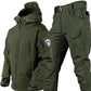 🧥❄️ Conjunto Táctico Softshell de Chaqueta y Pantalones – Impermeable, Antiviento y Aislante, Listo para Invierno y Terreno Exigente 🏔️🔥