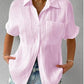 🔥 Camisa Casual de Cuello y Blusa Abotonada Suelta 2026 – Estilo Relajado y Versátil para Todo el Día 🌟👚