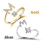 💍 ¡50% DE DESCUENTO AHORA! ❤️ Anillo con inicial de amor: personalizado, ajustable y perfecto como regalo significativo para ti o para un ser querido ✨