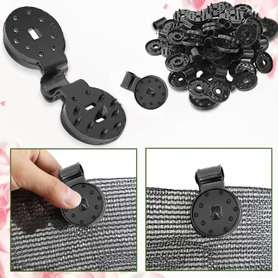 ⏰🔥 ¡50% DE DESCUENTO POR TIEMPO LIMITADO! 🌴 Clips para Red de Sombreo – Fijación Segura y Resistente para Jardín y Patio ☀️✨