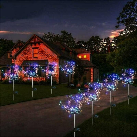 ✨🔥 ¡OFERTA 50% OFF! Luz Solar Decorativa de Fuegos Artificiales para Jardín – Iluminación Mágica, Sin Cables y Resistente al Agua 🌙🌿