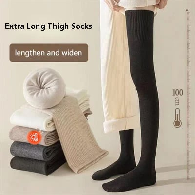 🧦❄️ Calcetines Térmicos Hasta la Rodilla para Mujer 100% Algodón – Súper Cálidos, Suaves y Perfectos para el Invierno ✨💖