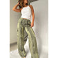 🌟45%OFF🌟Golden Years Glitter Fabric Drawstring Waist Pocketed Wide Leg Pants